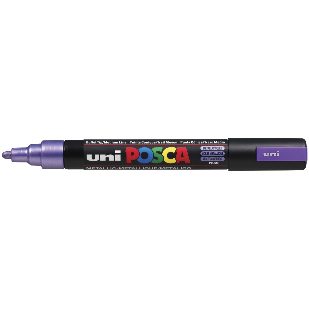 Uni Posca 5M tus med 2,5 mm spids i farven brillant violet