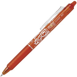 Pilot Frixion Click pen med 0,7 mm spids i farven orange