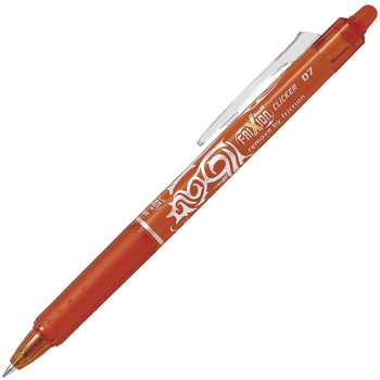 Pilot Frixion Click pen med 0,7 mm spids i farven orange