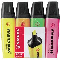 Stabilo Boss Original tekstmarkere sæt med 4 forskellige farver