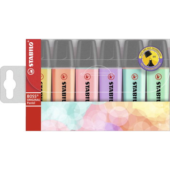 Stabilo Boss Original tekstmarkere sampak 6 pastelfarver