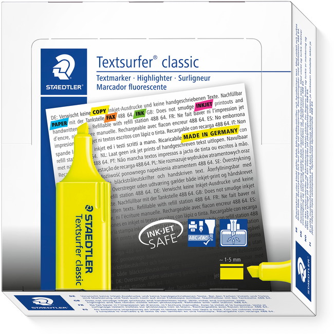 Staedtler Textsurfer Classic overstregningstus i farven gul