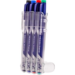 Fineliner Pilot Frixion 4 ass. Evolutive sort/blå/rød/grøn