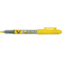 Pilot V-Light teksthighlighter med skrå fiberspids i skrivefarven gul