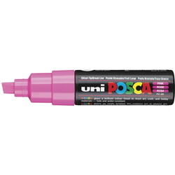 Uni Posca 8K paintmarker med skrå 8 mm spids i farven pink
