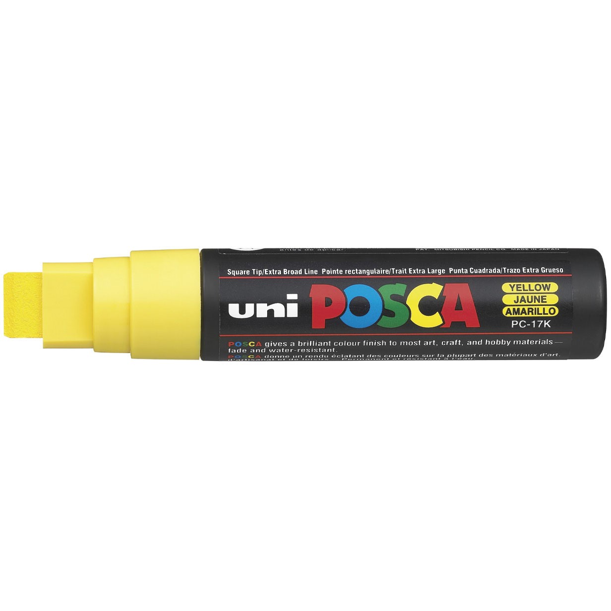 Uni Posca 17K ekstra bred paintmarker med 15 mm spids i farven gul