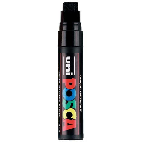 Uni Posca 17K ekstra bred paintmarker med 15 mm spids i farven sort