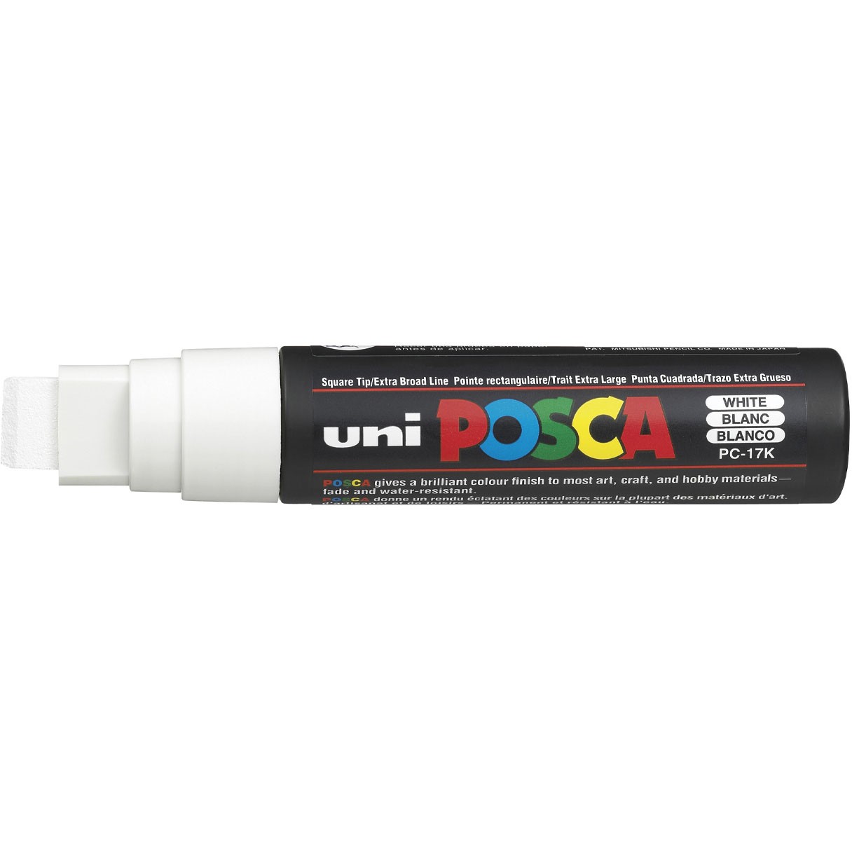 Uni Posca 17K ekstra bred paintmarker med 15 mm spids i farven hvid