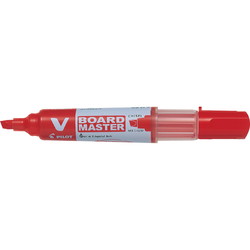Pilot V Board Master whiteboardmarker med skrå skrivespids på 5,2 mm i farven rød