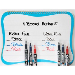Pilot V Board Master S whiteboardmarker med tavlevisker i skrivefarven sort