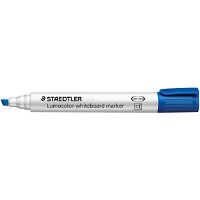 Staedtler Lumocolor 351B whiteboardpen i farven blå med skråskåret spids på 5 mm