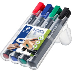 Staedtler Lumocolor 350 markersæt 4 farver