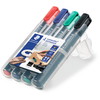 Staedtler Lumocolor 350 sampak med 4 skråskåret markere i assorterede farver