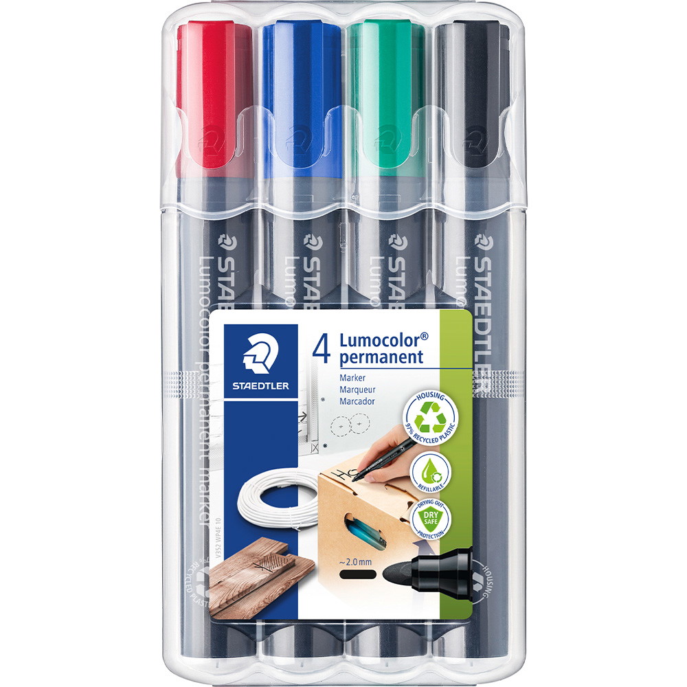 Staedtler Lumocolor 352 markersæt 4 farver