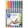 Staedtler Lumocolor 313 permanent overheadpenne 0,4mm sæt 8 farver