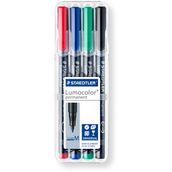 Staedtler Lumocolor 317 overheadpenne med 1.0 mm stregbredde i sampak