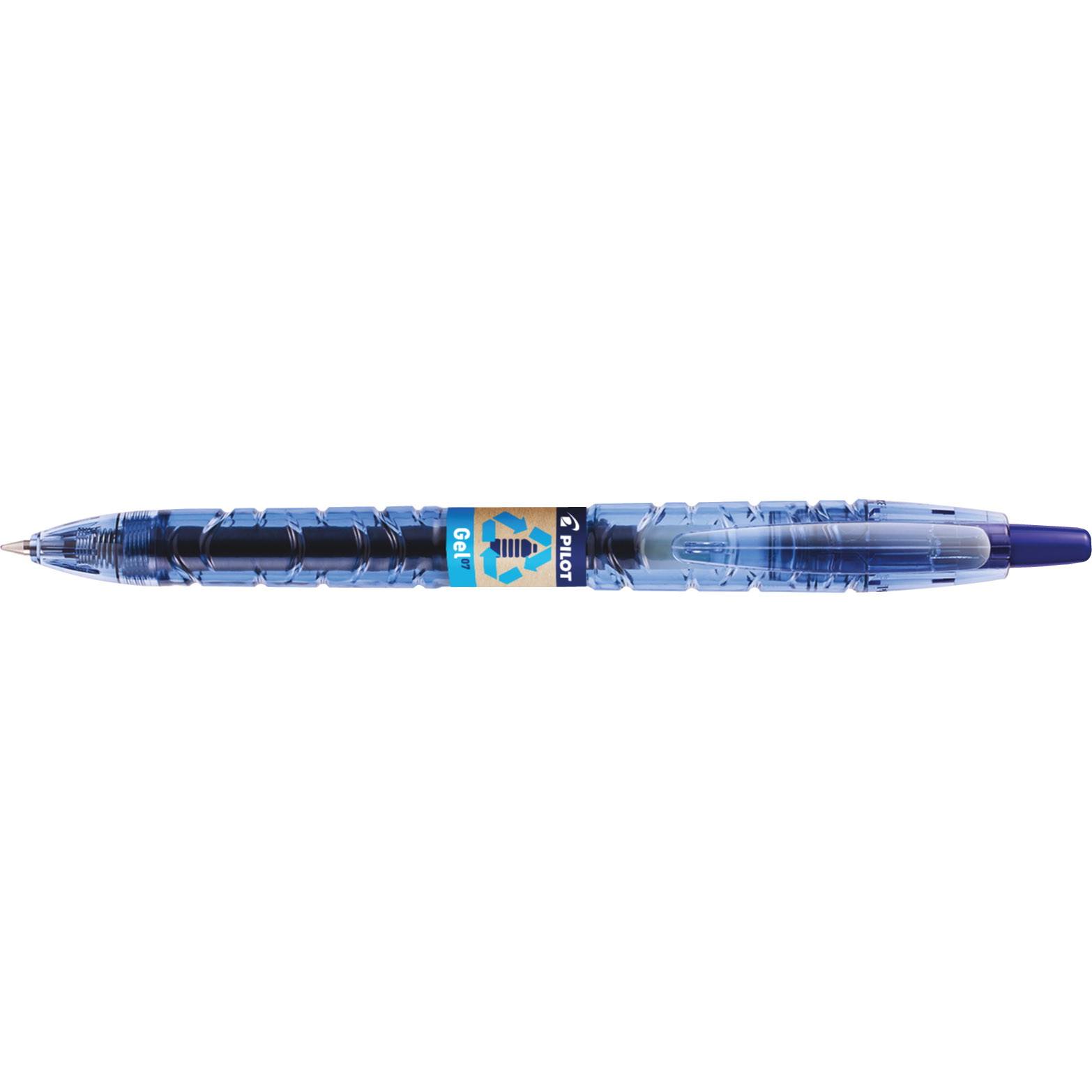 Pilot B2P gelpen med 0,7 mm spids i skrivefarven blå