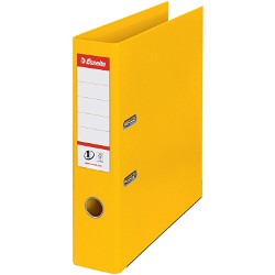 Esselte No. 1 brevordner i A4 med 75 mm rygbredde i farven gul