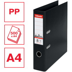 Esselte No. 1 brevordner i A4 med 75 mm rygbredde i farven sort