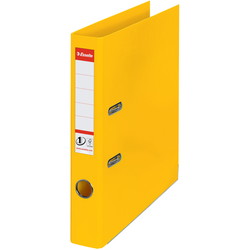Esselte No. 1 brevordner i A4 med 50 mm rygbredde i farven gul