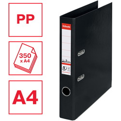Esselte No. 1 brevordner i A4 med 50 mm rygbredde i farven sort