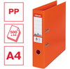 Esselte No. 1 brevordner i A4 med 75 mm rygbredde i farven orange