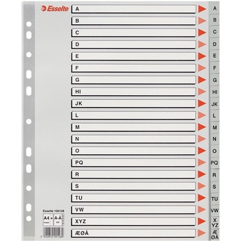Esselte Maxi register A4+ A-Å grå