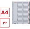 Esselte register A4 med 54 tabs i farven grå