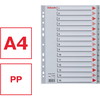 Esselte A4 register 15tabs grå