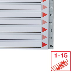 Esselte A4 register 15tabs grå