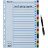 Esselte faneblade A4 med 20 faner i farver