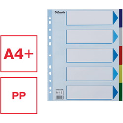 Esselte MAXI faneblade A4+ med 5 faner i farver