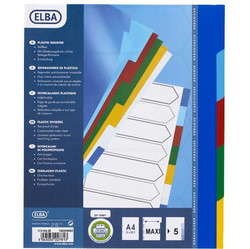 Elba Strong-Line faneblade A4+ med 5 faner i farver
