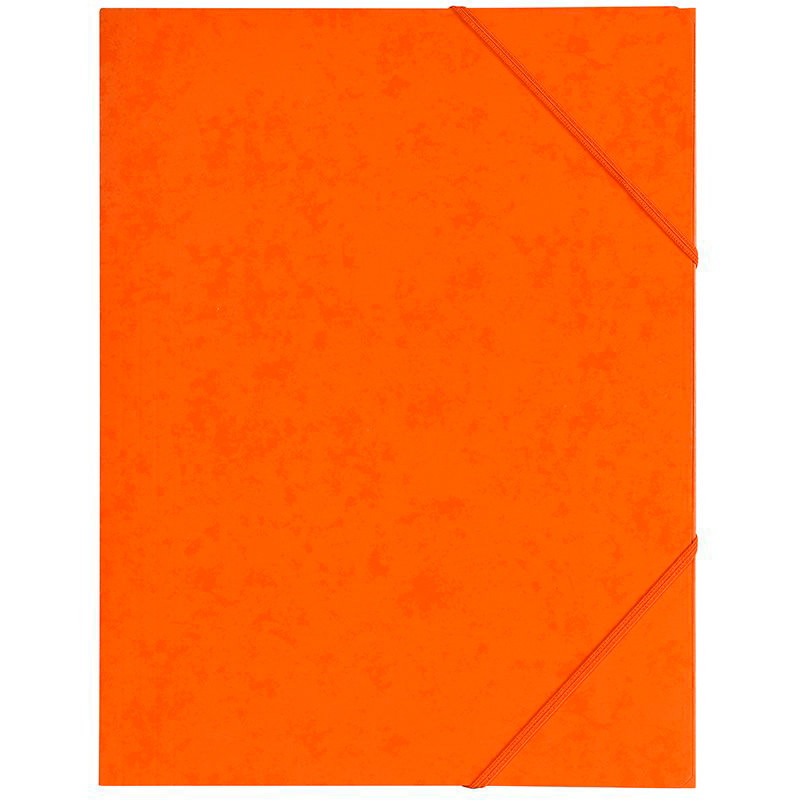 48 x Elastikmappe m/3 klapper A4 orange karton