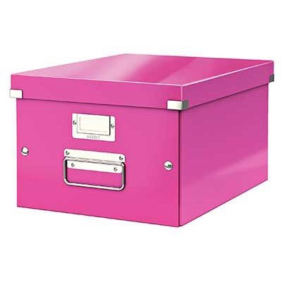 Leitz Click & Store universalboks i medium i farven pink