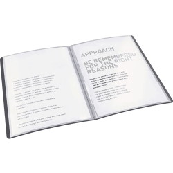 Esselte Demomappe Vivida PP 80 lommer sort