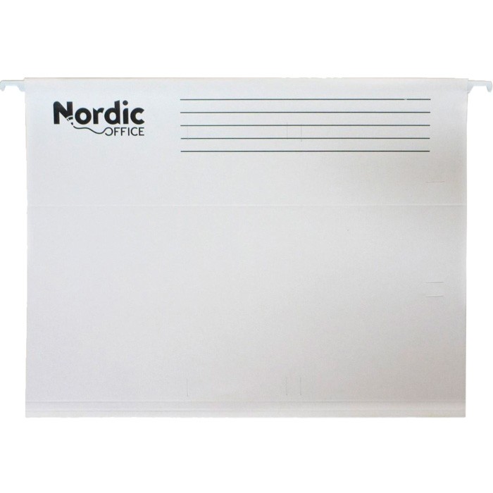 Nordic Office hængemappe inklusive fane i A4 i farven hvid