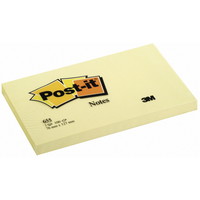 Post-it notesblok 76x127mm gul 12stk