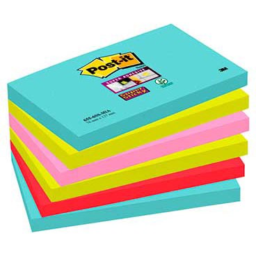 Post-it SS 76 x 127 mm notes med Miami farver