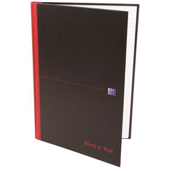 Oxford Black’n’Red notesbog A4 linjeret