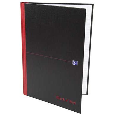 Oxford A4 Black’n’Red notesbog med linjer