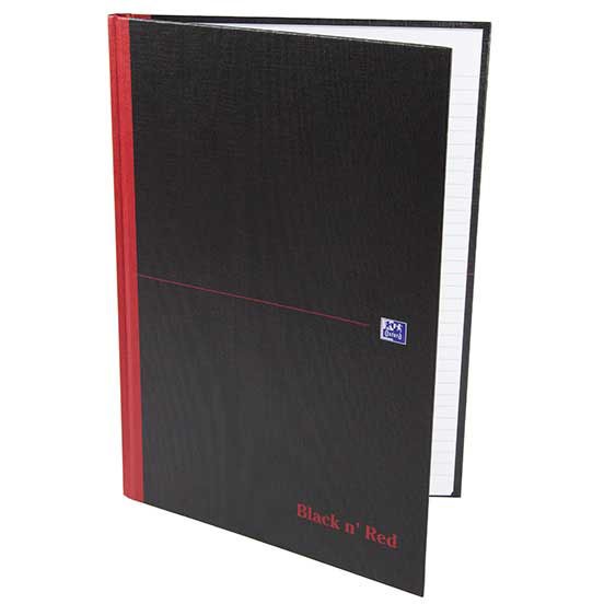 Oxford A4 Black’n’Red notesbog med tern