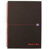 Oxford Black’n’Red spiralblok A4 linjeret