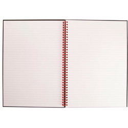 Oxford Black’n’Red spiralblok A4 linjeret