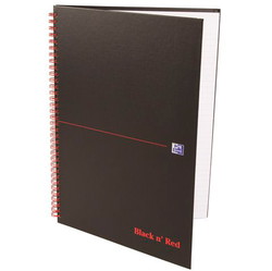 Oxford Black’n’Red spiralblok A4 linjeret