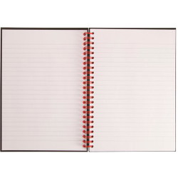 Oxford Black’n’Red spiralblok A5 linjeret