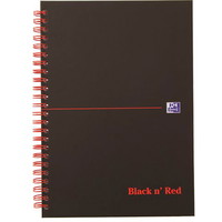 Oxford Black’n’Red spiralblok A5 linjeret