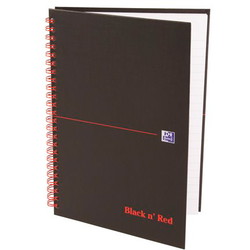 Oxford Black’n’Red spiralblok A5 linjeret