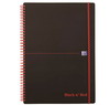 Oxford Black’n’Red spiralblok PP A4 linjeret
