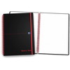 Oxford Black’n’Red spiralblok PP A4 linjeret
